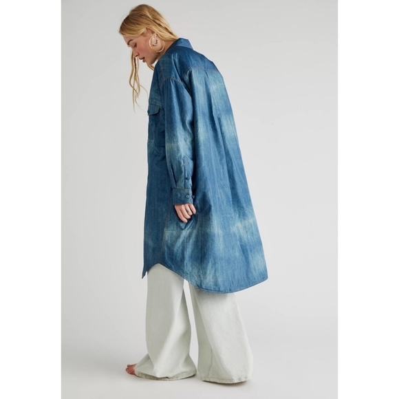 FREE PEOPLE Mes Demoiselles Coat Drops  Puffy Shirt Jacket Sz 1 - Picture 4 of 6
